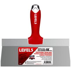LEVEL5 10" Stainless Steel Taping Knife with Soft-Grip Handle