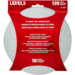 LEVEL5 120 Grit 9" Radial Sanding Discs (Pack of 10)