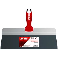 LEVEL5 14" Blue Steel Big Back Taping Knife with Soft-Grip Handle