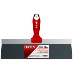 LEVEL5 14" Blue Steel Taping Knife with Soft-Grip Handle