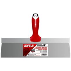 LEVEL5 14" Stainless Steel Taping Knife with Soft-Grip Handle