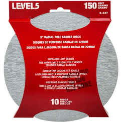 LEVEL5 150 Grit 9" Radial Sanding Discs (Pack of 10)