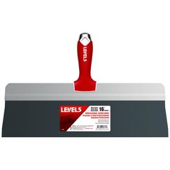 LEVEL5 16" Blue Steel Big Back Taping Knife with Soft-Grip Handle
