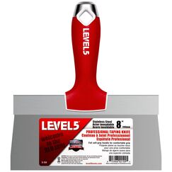 LEVEL5 8" Stainless Steel Taping Knife with Soft-Grip Handle