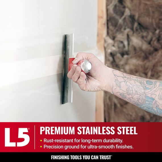 LEVEL5 10" Stainless Steel Taping Knife with Soft-Grip Handle, 4 image