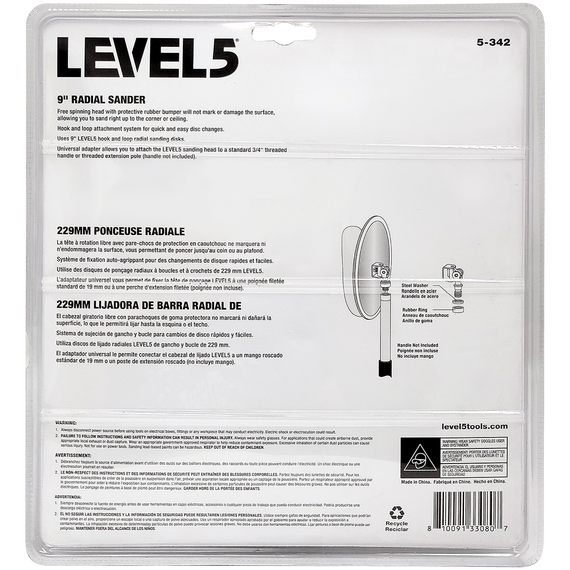 LEVEL5 9" Radial Pole Sanding Head, 2 image