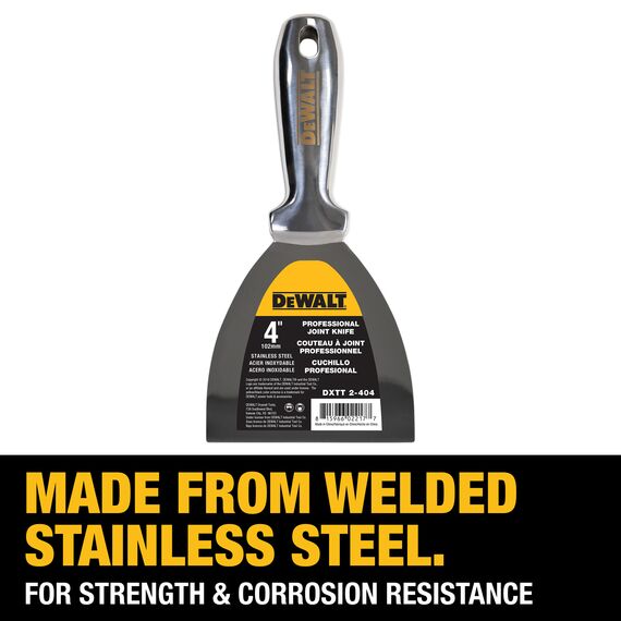 DeWALT 4" One-Piece Stainless Steel Joint Knife with Welded Handle, 2 image