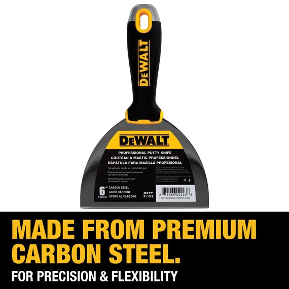 DeWALT 6" Carbon Steel Joint Knife with Soft-Grip Handle, 2 image