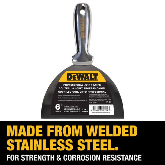 DeWALT 6" One-Piece Stainless Steel Joint Knife with Welded Handle, 2 image