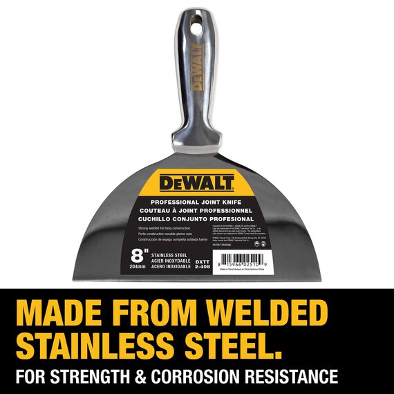 DeWALT 8" One-Piece Stainless Steel Joint Knife with Welded Handle, 2 image