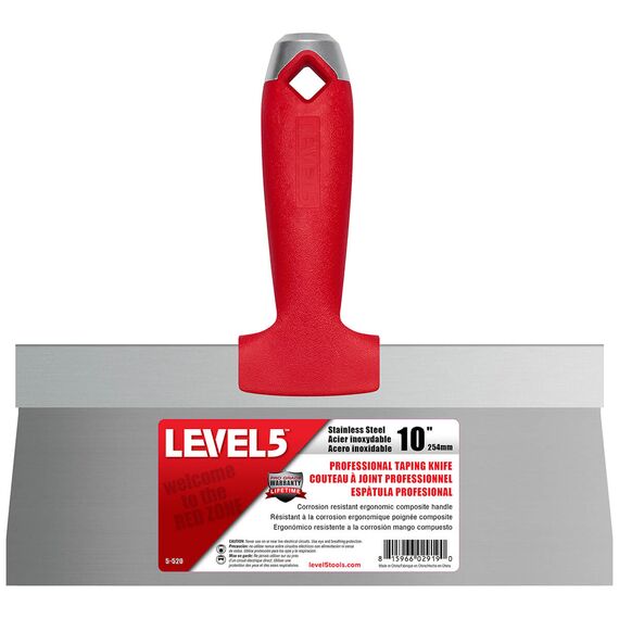LEVEL5 10" Stainless Steel Taping Knife with Composite Handle