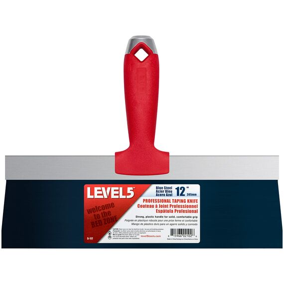 LEVEL5 12" Blue Steel Taping Knife with Composite Handle