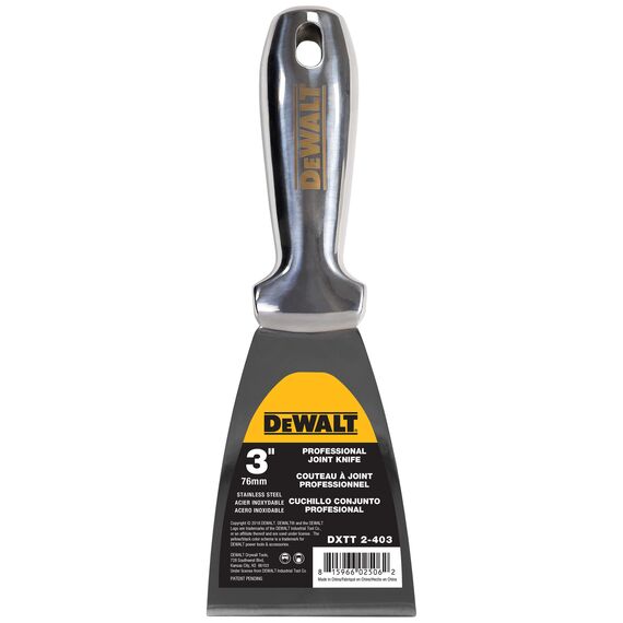 DeWALT 3" One-Piece Stainless Steel Joint Knife with Welded Handle
