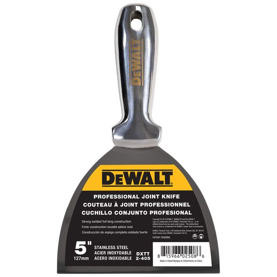 DeWALT 5" One-Piece Stainless Steel Joint Knife with Welded Handle