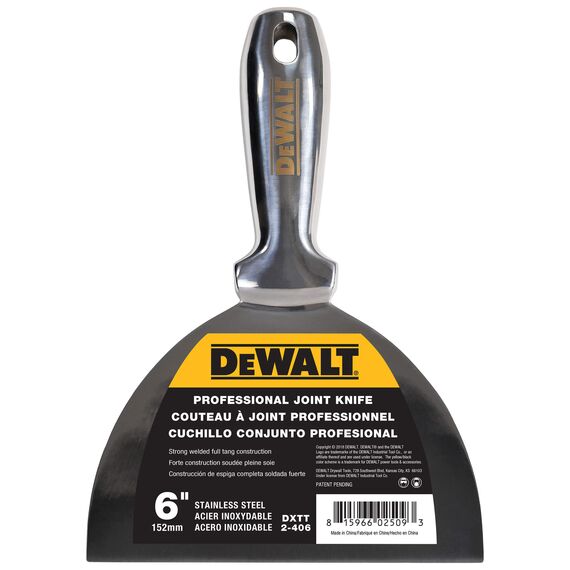 DeWALT 6" One-Piece Stainless Steel Joint Knife with Welded Handle